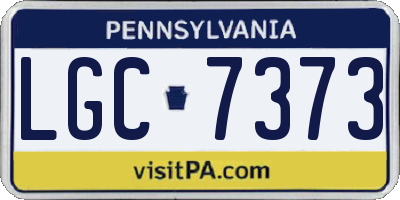 PA license plate LGC7373