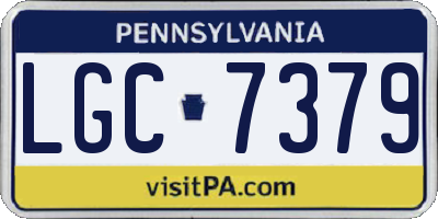 PA license plate LGC7379