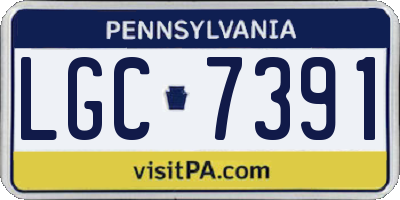PA license plate LGC7391