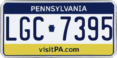 PA license plate LGC7395