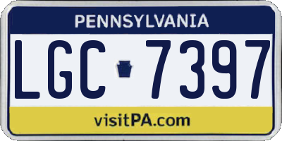 PA license plate LGC7397