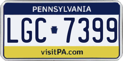 PA license plate LGC7399