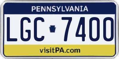 PA license plate LGC7400
