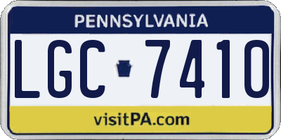 PA license plate LGC7410