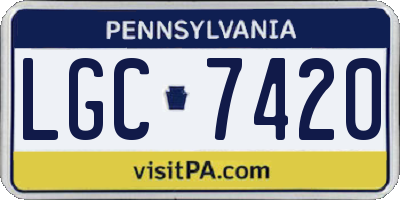 PA license plate LGC7420