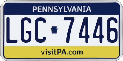PA license plate LGC7446