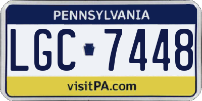 PA license plate LGC7448
