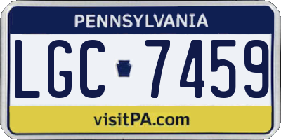 PA license plate LGC7459