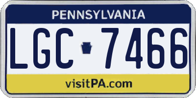 PA license plate LGC7466