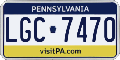PA license plate LGC7470