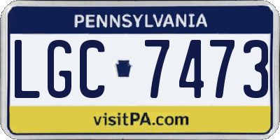 PA license plate LGC7473