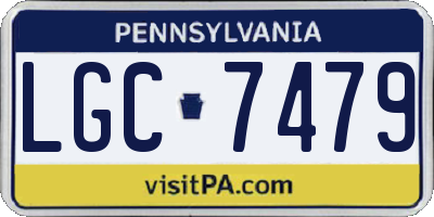 PA license plate LGC7479