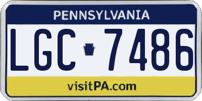 PA license plate LGC7486