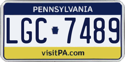 PA license plate LGC7489