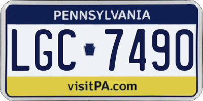 PA license plate LGC7490
