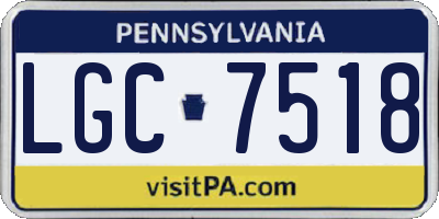 PA license plate LGC7518