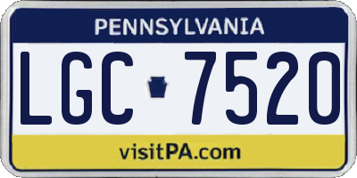 PA license plate LGC7520
