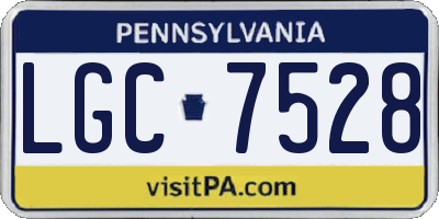 PA license plate LGC7528