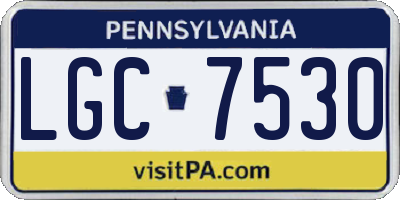 PA license plate LGC7530
