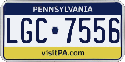 PA license plate LGC7556