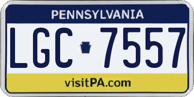 PA license plate LGC7557