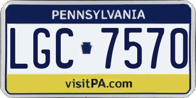 PA license plate LGC7570