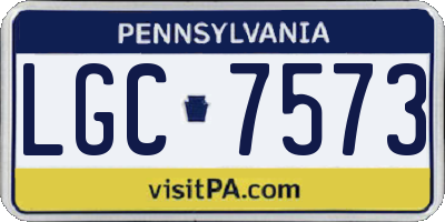 PA license plate LGC7573