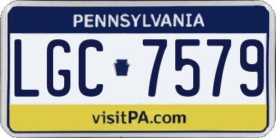 PA license plate LGC7579