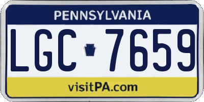 PA license plate LGC7659