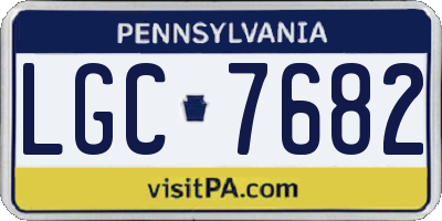 PA license plate LGC7682