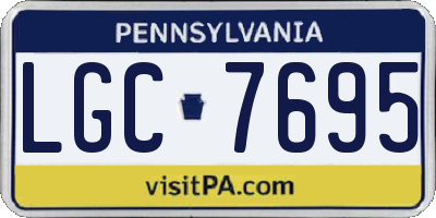 PA license plate LGC7695