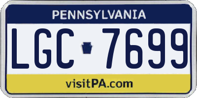 PA license plate LGC7699