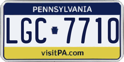PA license plate LGC7710
