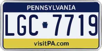 PA license plate LGC7719