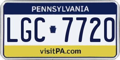 PA license plate LGC7720