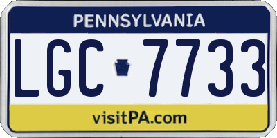 PA license plate LGC7733