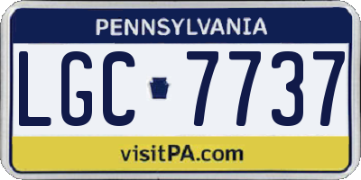 PA license plate LGC7737