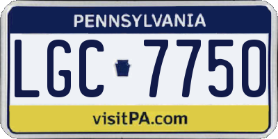 PA license plate LGC7750