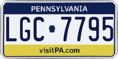 PA license plate LGC7795