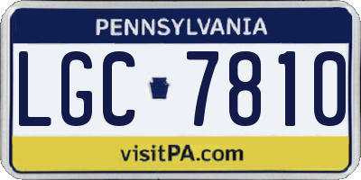 PA license plate LGC7810