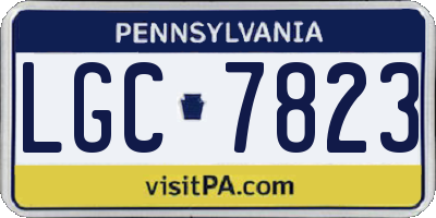 PA license plate LGC7823