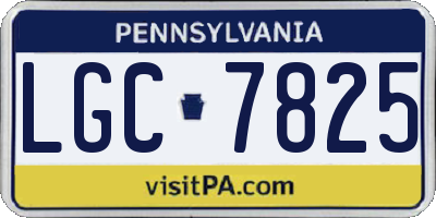 PA license plate LGC7825