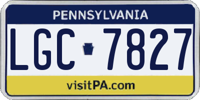 PA license plate LGC7827