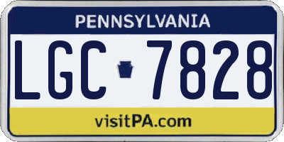 PA license plate LGC7828