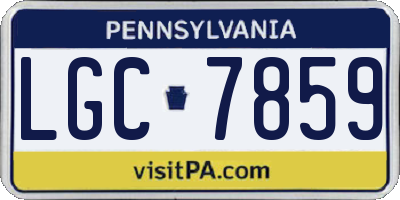 PA license plate LGC7859