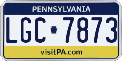 PA license plate LGC7873