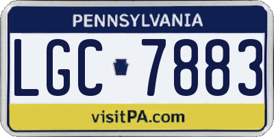 PA license plate LGC7883