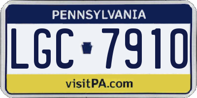 PA license plate LGC7910