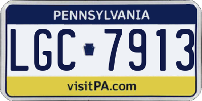 PA license plate LGC7913