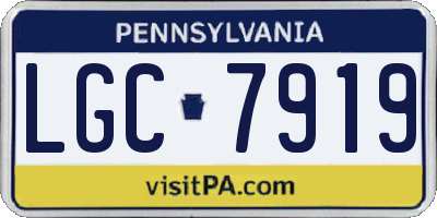 PA license plate LGC7919